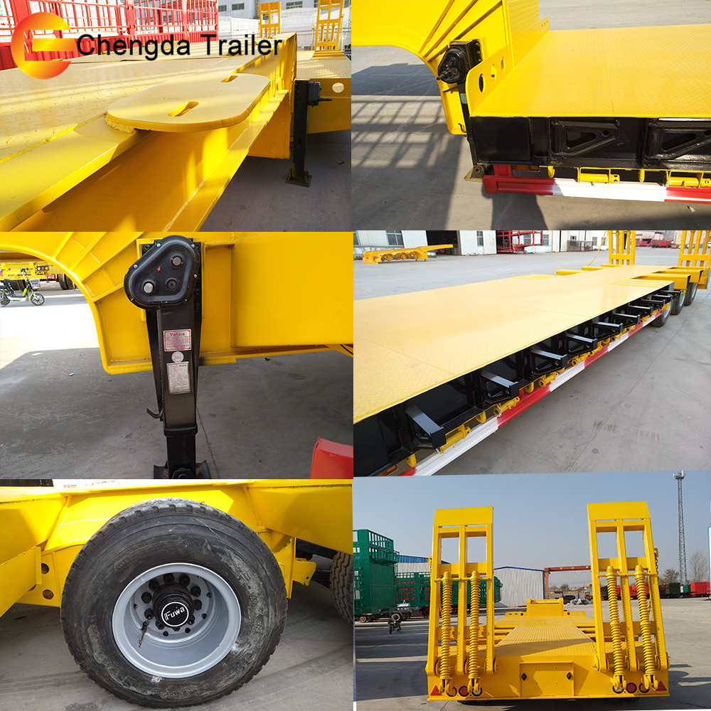3 Axles Lowbed Trailer Detail